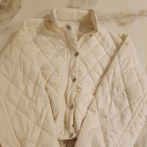 Women's Cream Quilted Jacket